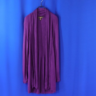 專櫃品牌【VICTOR】深紫色開襟長版針織外套M