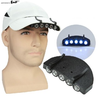 Super Bright 5 Led Cap Light Headlight Headlamp Head Flashli