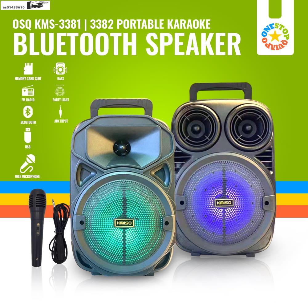 Kimiso Portable Bluetooth Speaker Karaoke KMS-3381| KMS3382