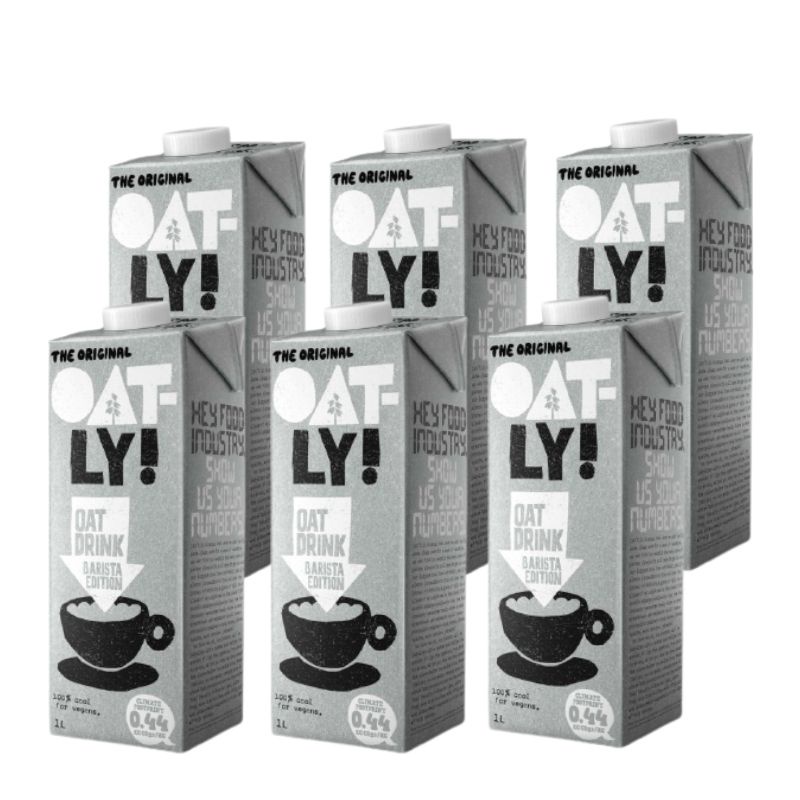 Oatly 咖啡師燕麥奶 1L x 6入組 植物奶 燕麥奶 無糖燕麥奶 燕麥拿鐵 無乳糖 乳糖不耐症可飲用