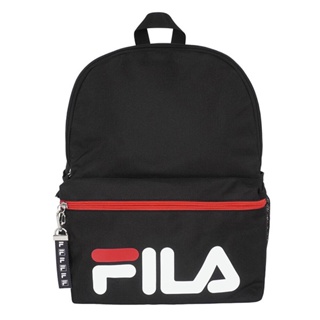 【FILA】FILA 輕便 休閒 後背包 運動 黑紅 LOGO 包包 -BPV-7018-BK