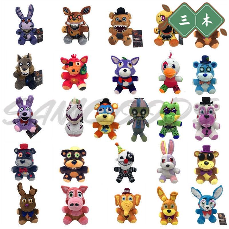 三木 熊的午夜後宮4five nights at freddy's毛絨玩具公仔 foxy 布偶 毛絨玩具 動漫公仔 玩偶