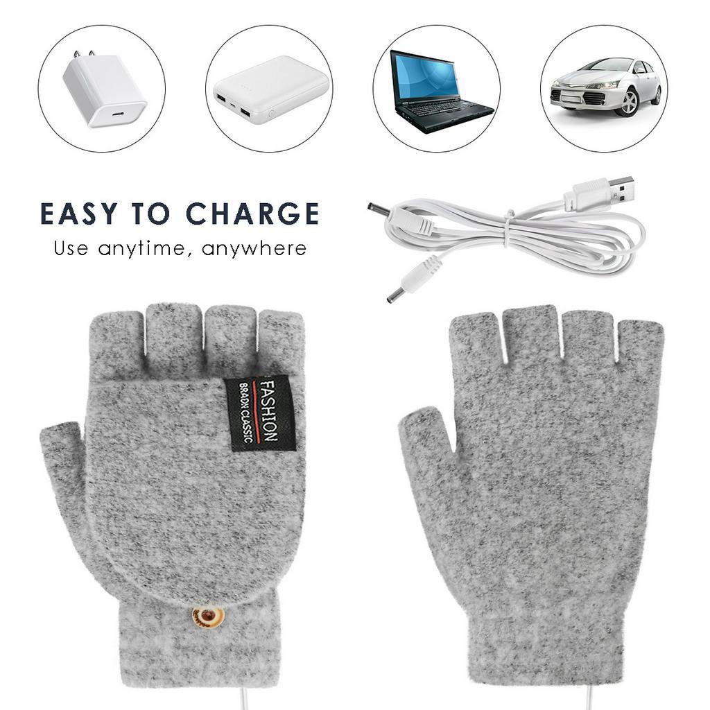 [居家優品]USB翻蓋手套 USB雙面電熱手套 USB雙面發熱手套 保暖手套 5V手套