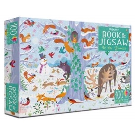 In the Forest (100片拼圖+1本找找書)(Usborne Book &amp; Jigsaw)(盒裝)/Kirsteen Robson Usborne Book and Jigsaw 【禮筑外文書店】