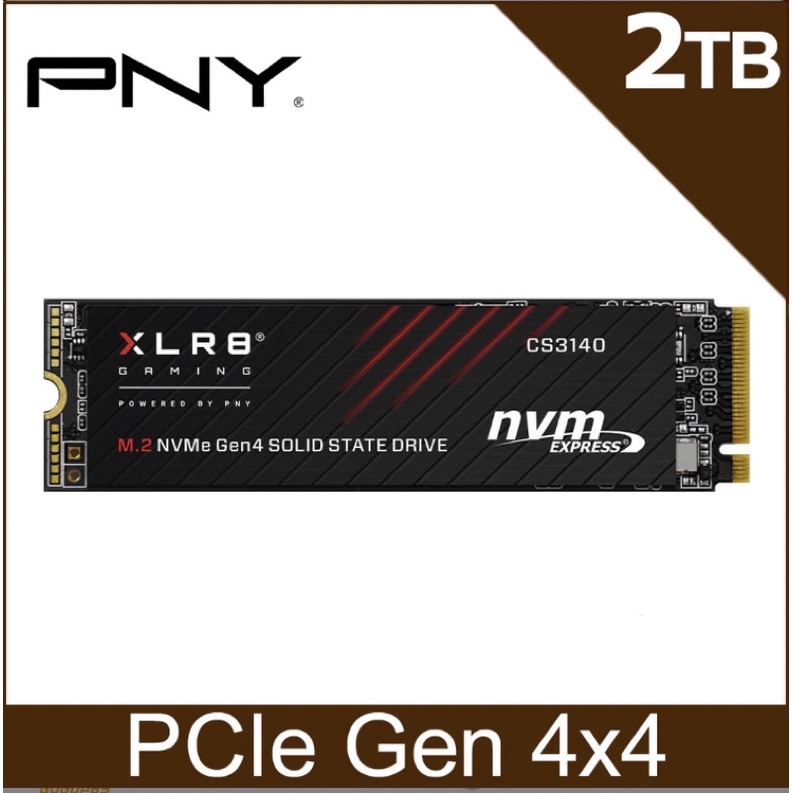 PNY XLR8 CS3140 2TB M.2 2280 PCIe Gen4x4 SSD固態硬碟全新未拆封