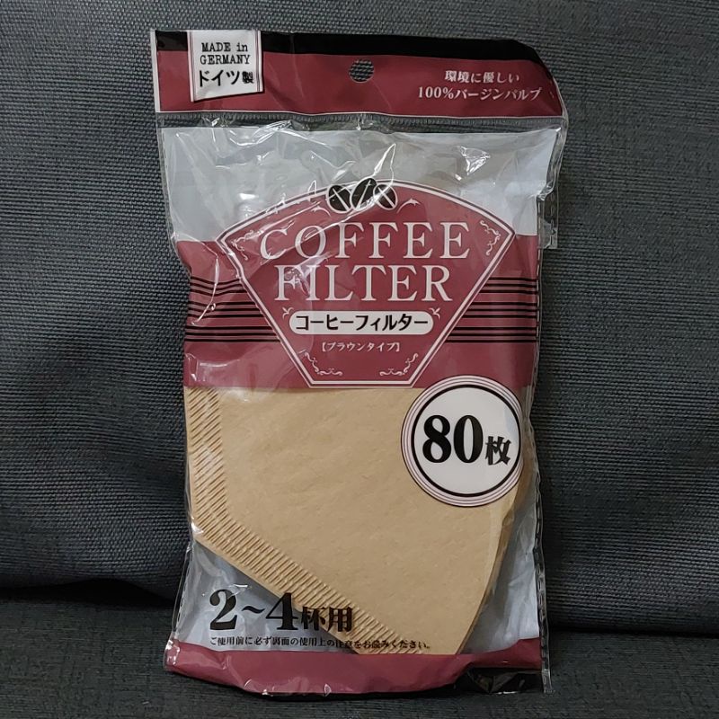 妮妮生活百貨 德國製 80入 無螢光製 咖啡濾紙 2-4杯 袋裝 泡咖啡用紙 咖啡渣濾紙 咖啡過濾紙 濾咖啡用紙 咖啡紙