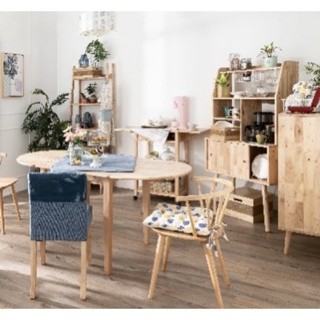 生活工場自然簡約櫸木餐椅 原木椅子 化妝椅