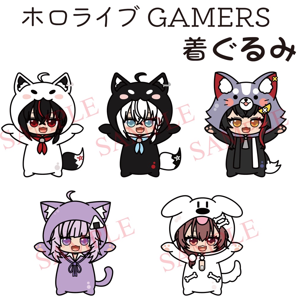 ~出清小屋~現貨全新hololive 玩偶裝 防水 貼紙 痛貼 車貼 戌神沁音 貓又小粥 白上吹雪 大神澪 黑上吹雪