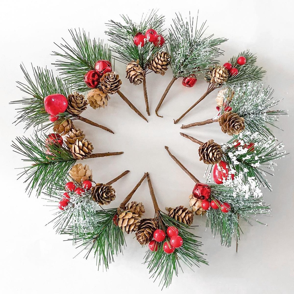 可愛禮物戶外松針環保迷你圣誕樹配件禮盒裝飾仿真圣誕裝飾飾品桌面擺飾