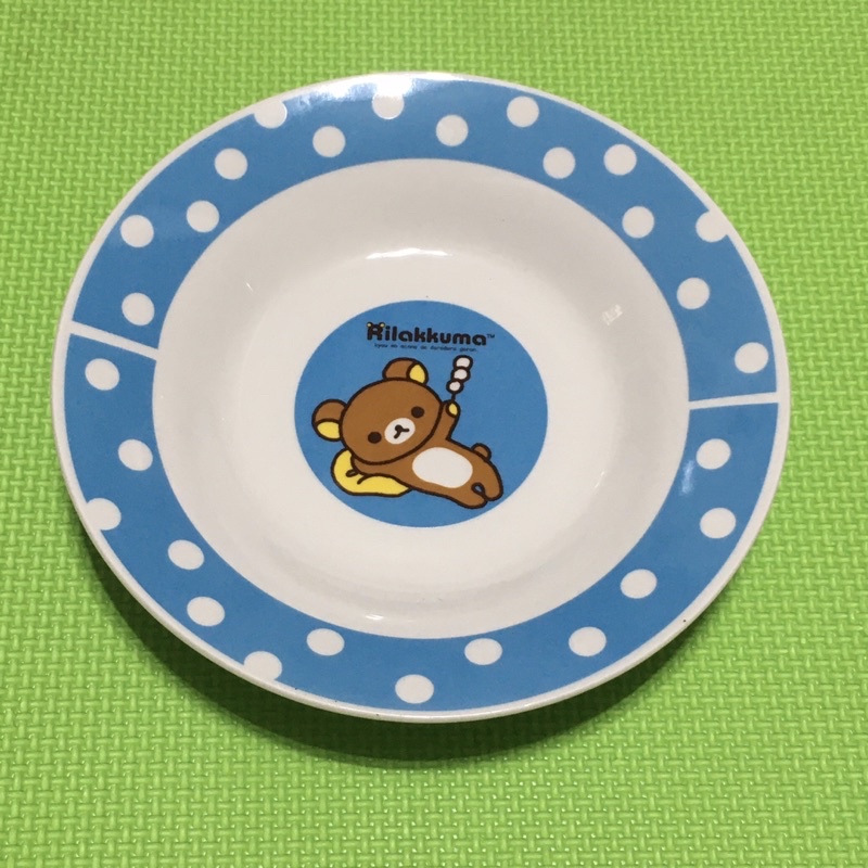 拉拉熊造型精緻餐盤 懶懶熊點心盤 盤子 藍色 Rilakkuma
