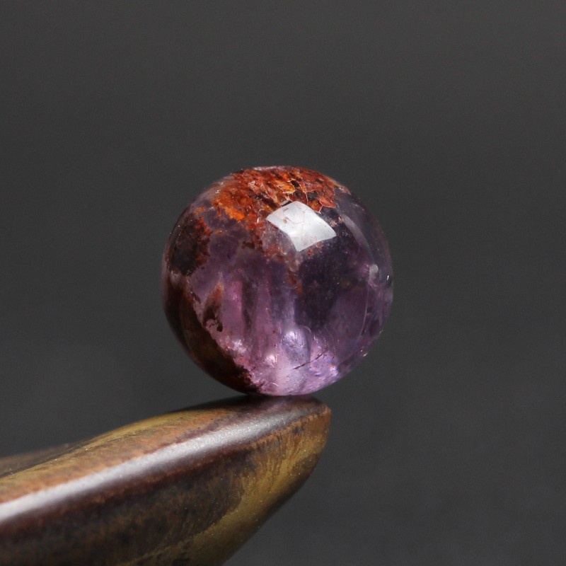 4A天然 紫幽靈 紫鈦晶 DIY 半成品 飾品 圓珠 單珠 散珠 手作 手工 水晶 材料