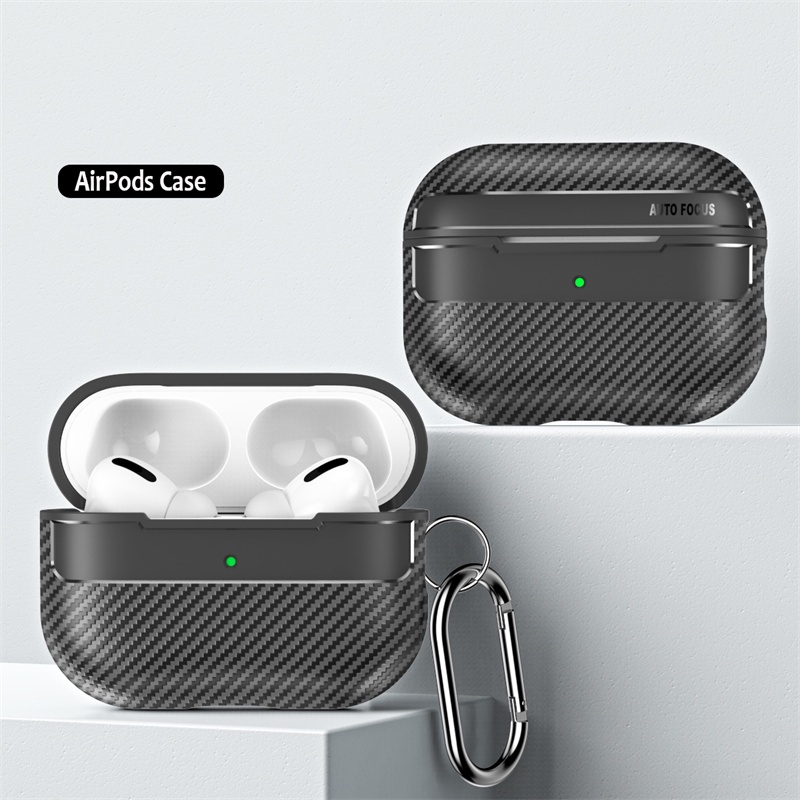 【現貨】Airpods Pro/2/1 碳纖維耳機套 AirPods 高端大氣保護套 3 Pro 2 外殼 帶扣防震套