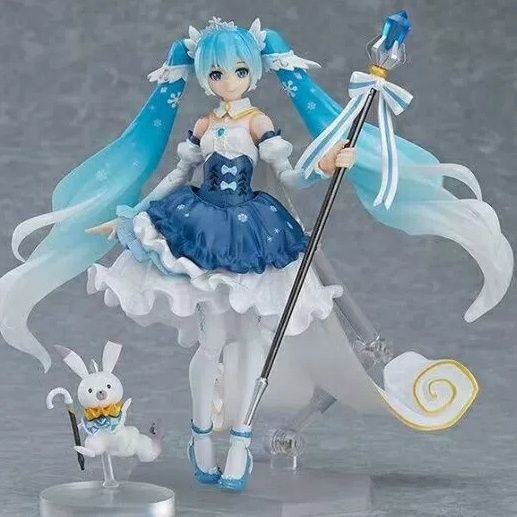 Figma EX-054初音 虛擬歌手 10週年 雪初音 可動手辦公仔擺件模型