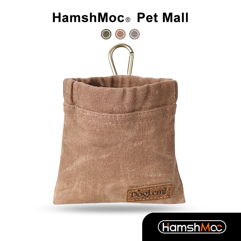 HamshMoc 便攜狗糧包 防水寵物訓練腰包 外出寵物狗糧包 耐髒 寵物零食袋 寵物訓練包 寵物訓練袋【現貨速發】