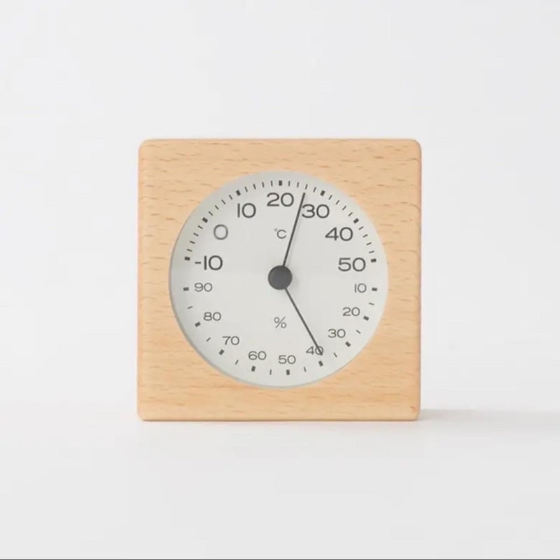 無印良品代購MUJI 櫸木溫濕度計