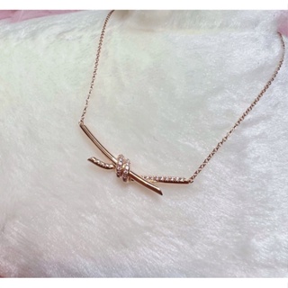 （售出）Tiffany Knot 玫瑰金項鍊