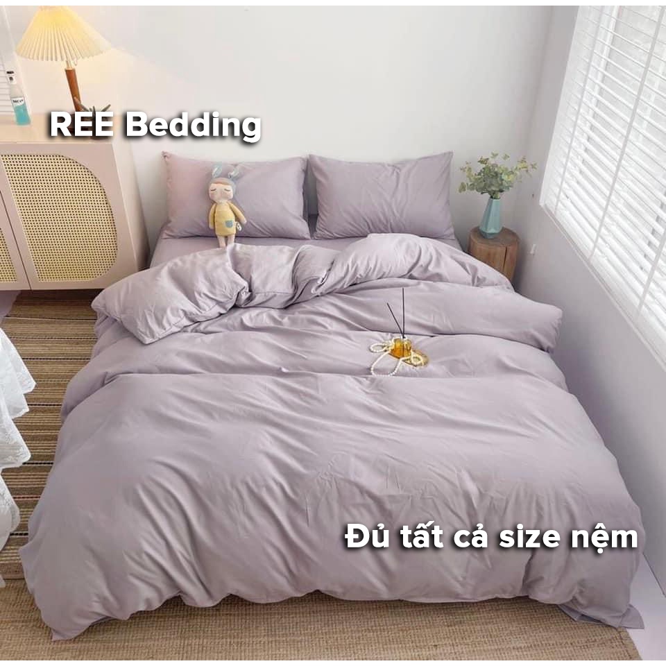 Ree 床上用品 CTC136 棉 TC 淡紫色床上用品套裝全尺寸床墊