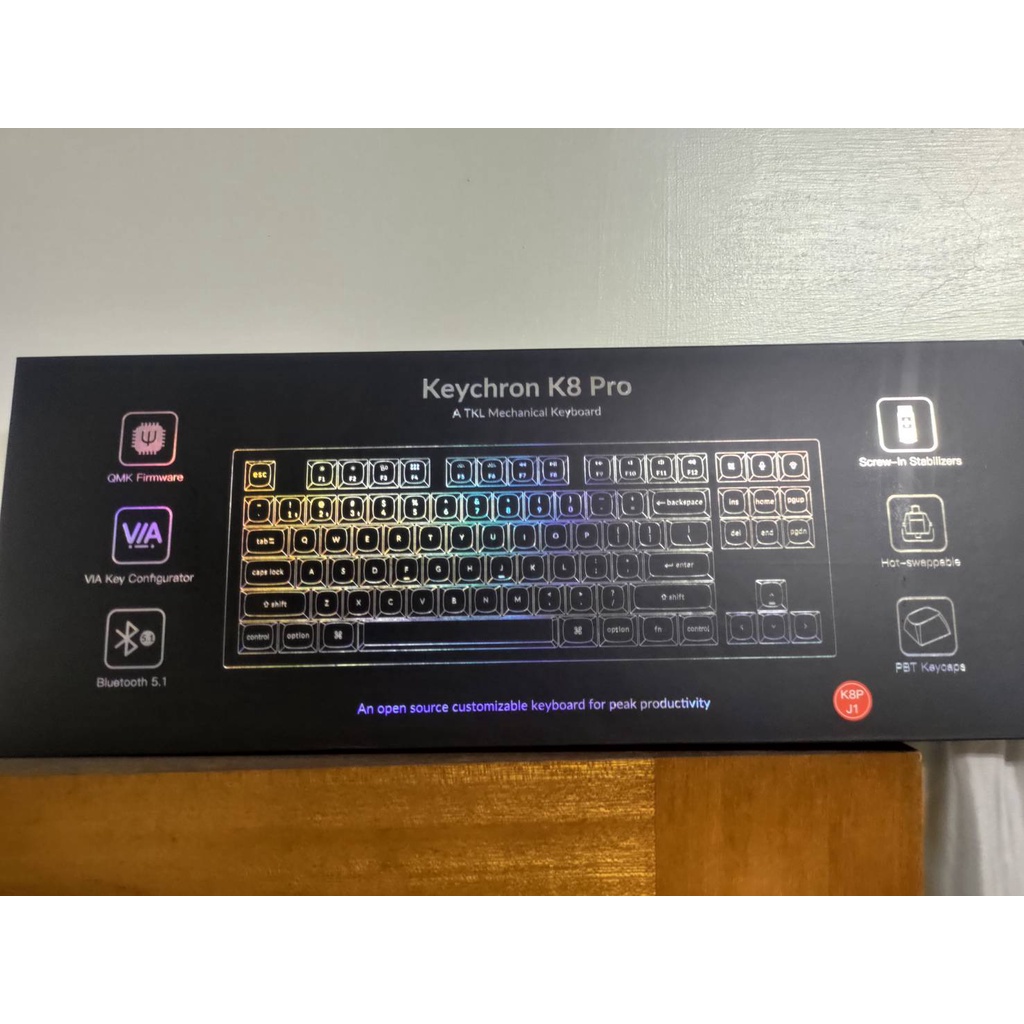 雙模 無線Keychron K8 Pro MAC QMK/VIA 機械軸 87鍵 機械鍵盤可編程 RGB熱插拔鋁合金框