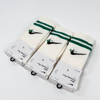 【Asper】Nike Everyday Plus Cushioned綠 米色 雙勾 刺繡復古 長襪DQ9165-133