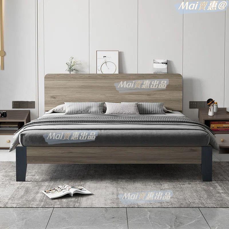 優質品 床架 雙人床架 加高床架 午休床 鐵床 折疊床 實木床1.5米家用單人床1.2m經濟型1.8米成人主臥大雙人床廠