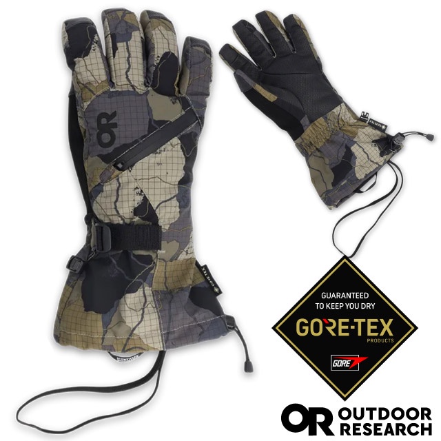 【Outdoor Research】男 款 防水透氣保暖長版手套(可觸控)/GTX防風防雪止滑_迷彩_300015