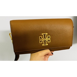 Tory Burch TB 荔枝皮 手掛帶 棕色長夾（有購證）