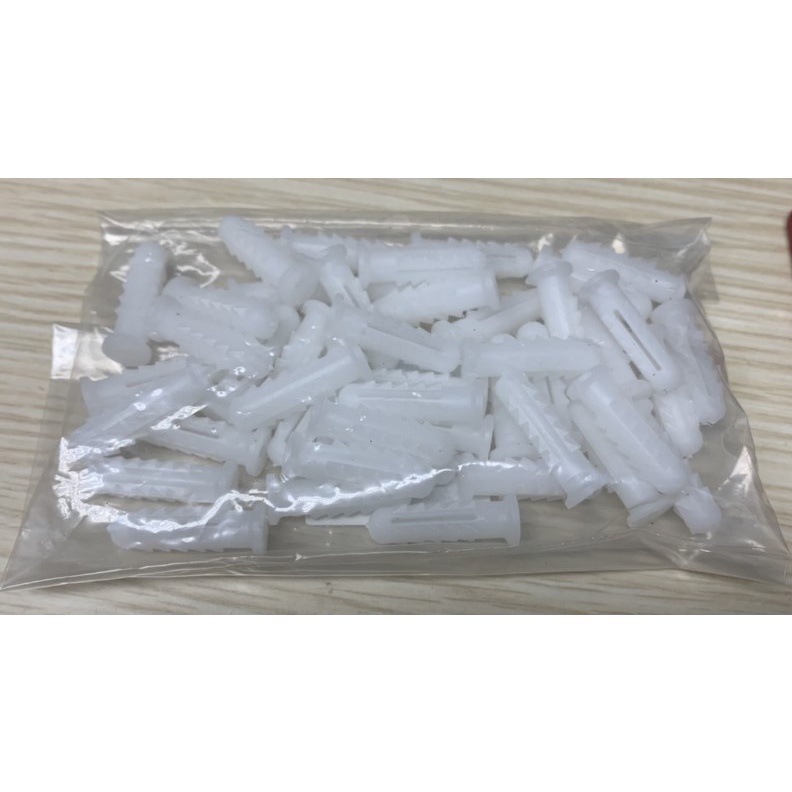 [士東工具] 塑膠壁套 2分 白色 塑膠塞 塑膠壁虎 塑膠釘套 一包約50個