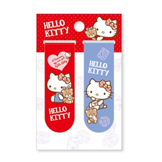 三麗鷗SANRIO系列 磁性書籤2入-KITTY凱蒂貓紅+藍