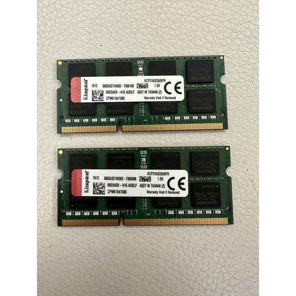 金士頓 APPLE 蘋果 Imac 筆電記憶體 8GB DDR3 1600 KCP316SD8/8  KCP316 8G