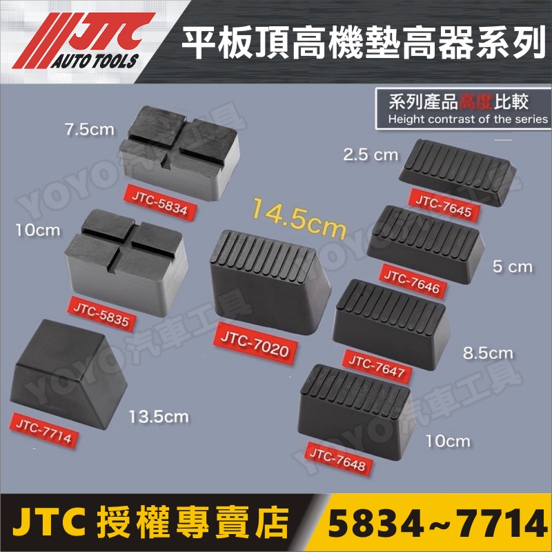 【YOYO汽車工具】JTC 平板頂高機墊高器 橡膠墊 頂車機墊 黑龜墊 海綿墊 頂車墊 烏龜墊 頂高機墊 頂車塊