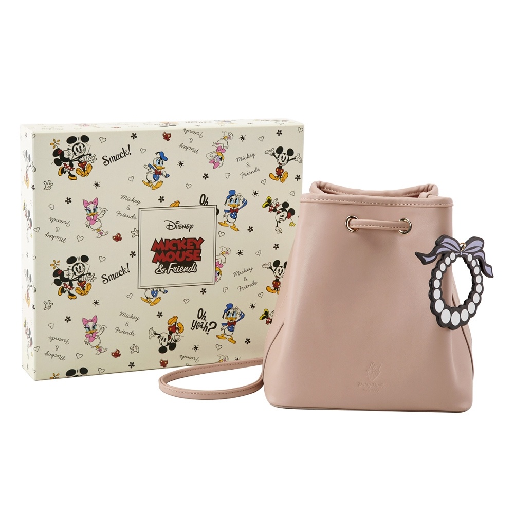 全新轉售~Disney collection by Grace gift黛西皮片抽繩造型水桶包~原價$899含運$699