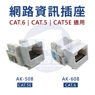 【附發票】RJ45 Cat5 Cat5E Cat6 AK-508 AK-608 網路資訊插座 手壓接線 網路座 網路插座