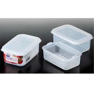 【warelight】雙層保鮮盒-可微波(無蓋)-600ML 輕巧 日本製 NAKAYA 瀝水保鮮盒 密封盒 蔥花保鮮盒