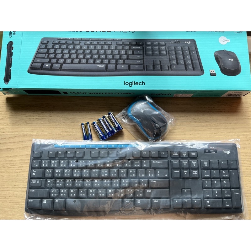 [9.7成新] MK275羅技logitech無線鍵盤滑鼠組 贈送Panasonic國際牌電池