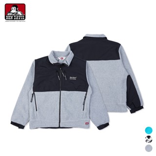 BEN DAVIS HEAVY FLEECE JACKET 字體LOGO 輕量 保暖 立領 外套 3色