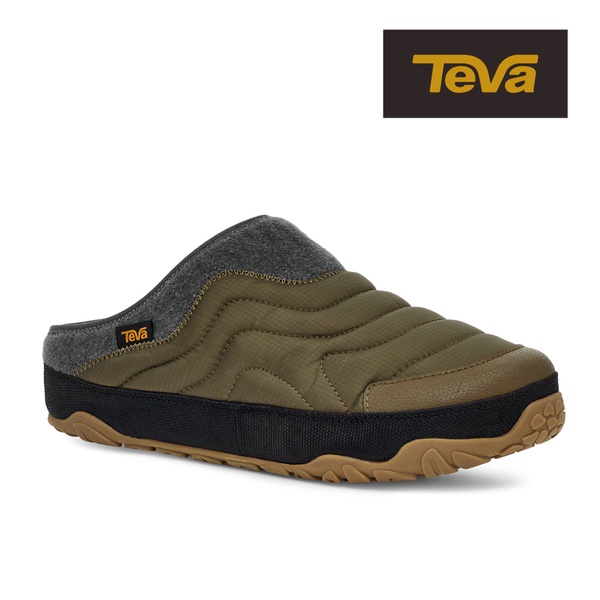 【TEVA】男/女/中性 ReEmber Terrain 防潑水菠蘿麵包鞋/穆勒鞋/休閒鞋/懶人鞋(深橄欖)