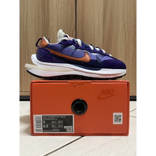 Sacai x Nike Vaporwaffle 聯名 23.5cm 紫色 DD1875-500