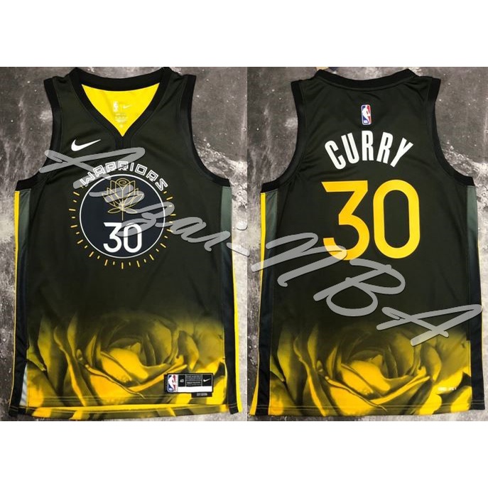 Anzai-NBA球衣 23年 Warriors 金州勇士隊 CURRY 30號 城市版黑色  熱壓版球衣-全隊都有