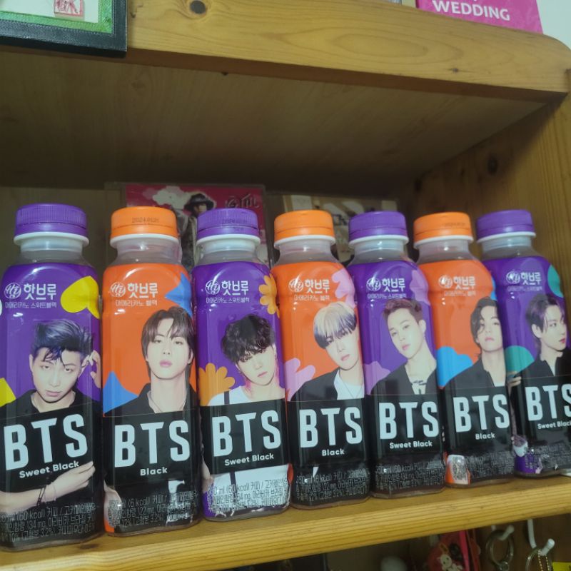 BTS HY 聯名咖啡空罐 全員七瓶 依照應援順序