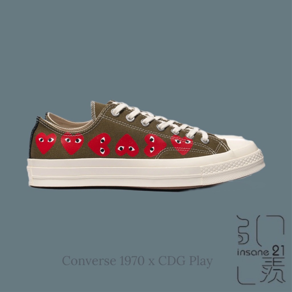 CONVERSE 1970 匡威 COMME DES 川久保玲 帆布 軍綠 滿版 162976C【Insane-21】