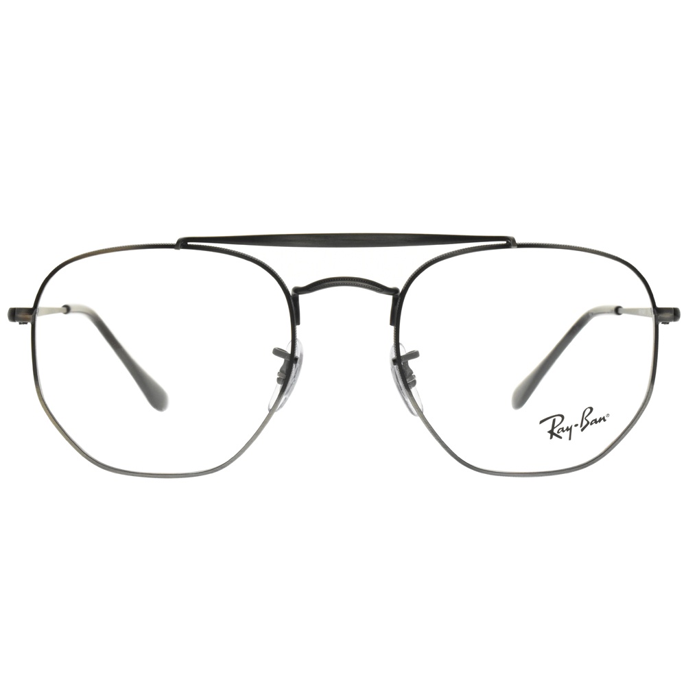 RayBan 光學眼鏡 RB3648V 3118-54mm 復古雙槓多邊框 眼鏡框 - 金橘眼鏡