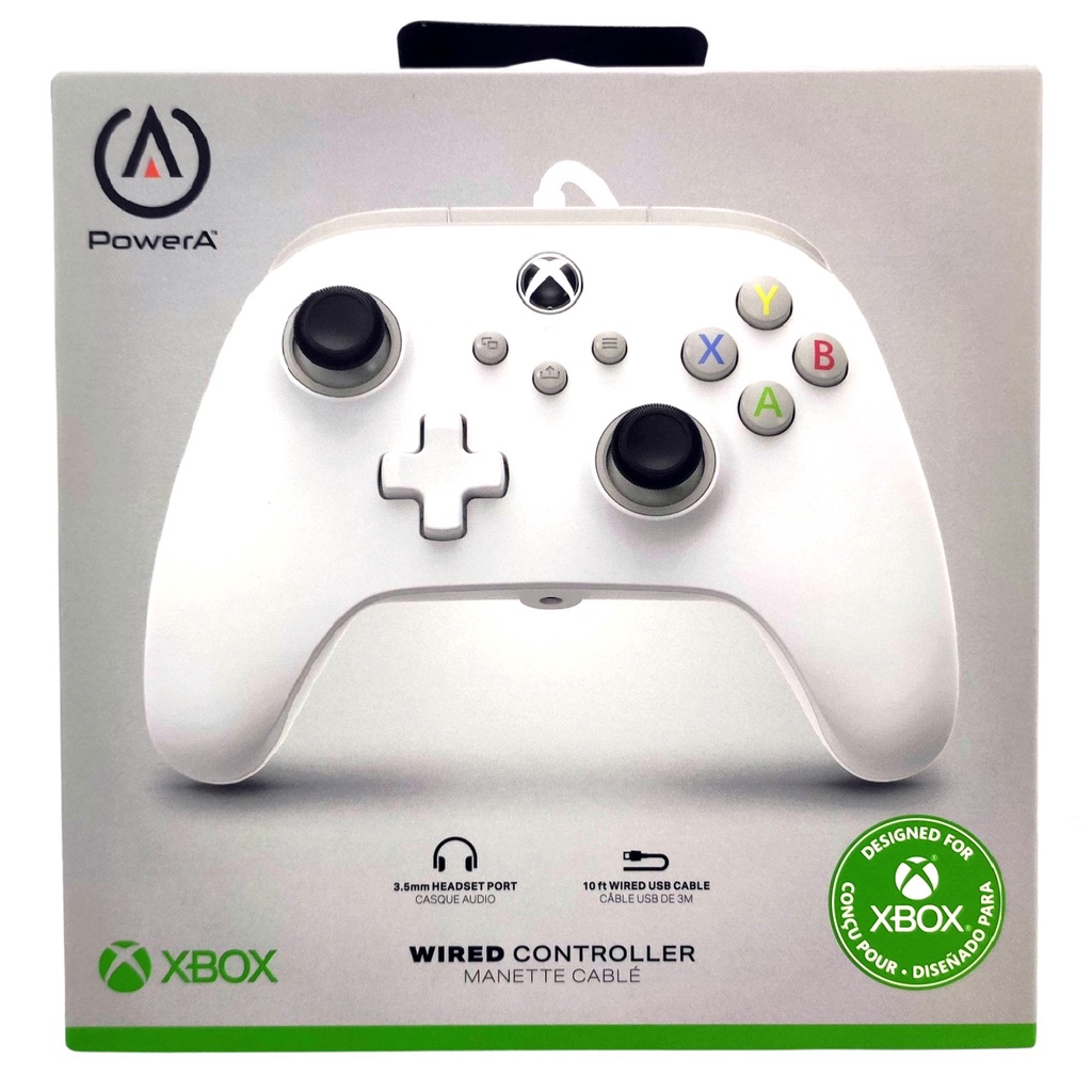 Xbox Series X/S原廠授權 PowerA 有線控制器 白色 黑色 支援PC Steam  震動 耳機