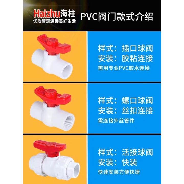PVC閥門給水管活接球閥開關塑料魚缸管件塑膠水接頭水管配件(@777-19554)