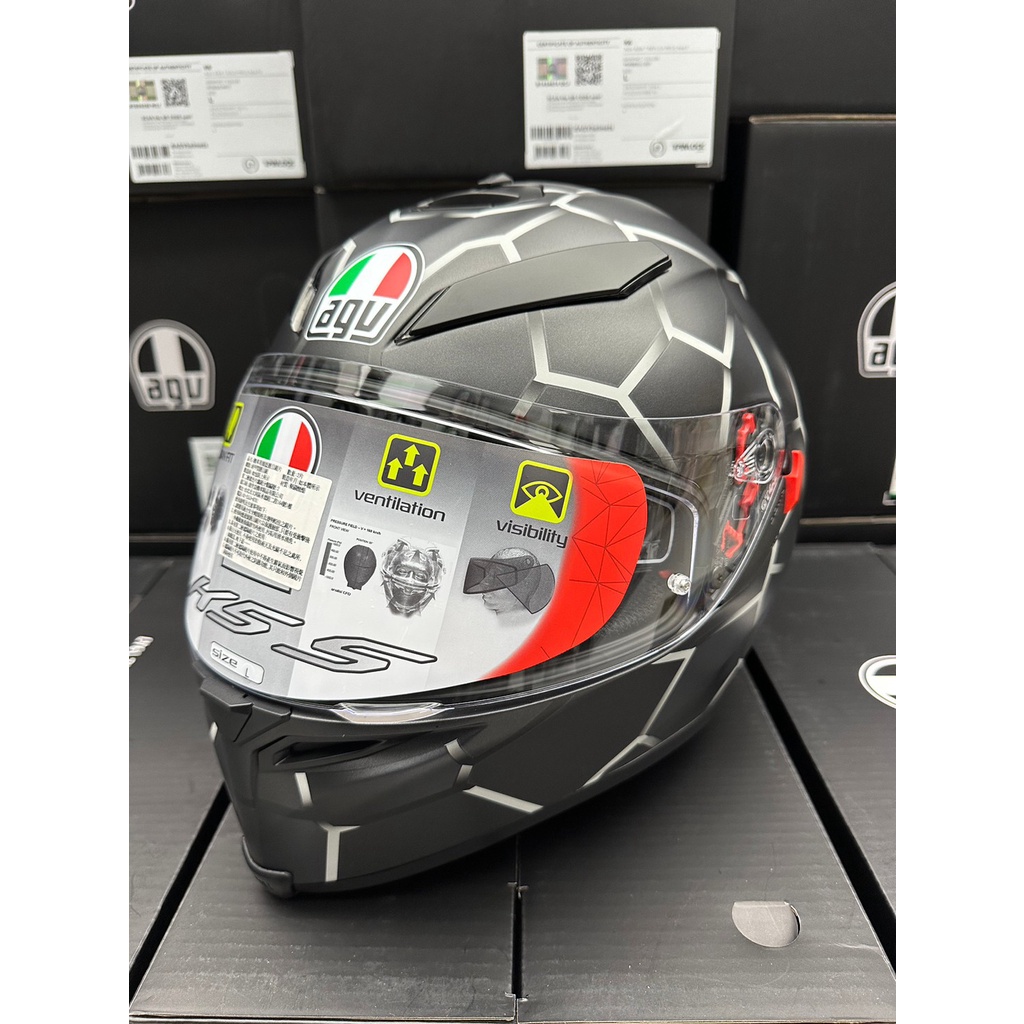 『Riderment』實體店面✨現貨✨AGV K5S Vulcanum Grey 全罩式安全帽 亞洲版 複合纖維 內墨鏡