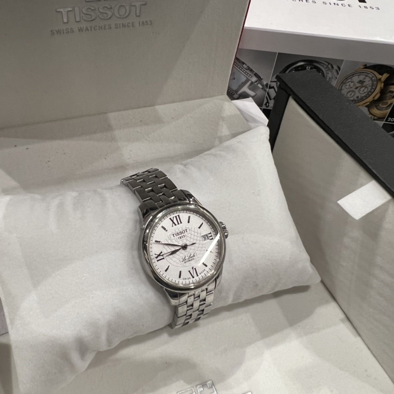 Tissot 天梭力洛克自動上鍊女士腕錶 銀色