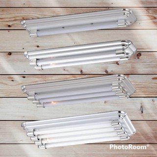 【LED T8美術型日光燈-2尺】單管 雙管 3管 4管 銀灰 核木 原木 LED T8 燈管 燈座 無IC皆可訂製