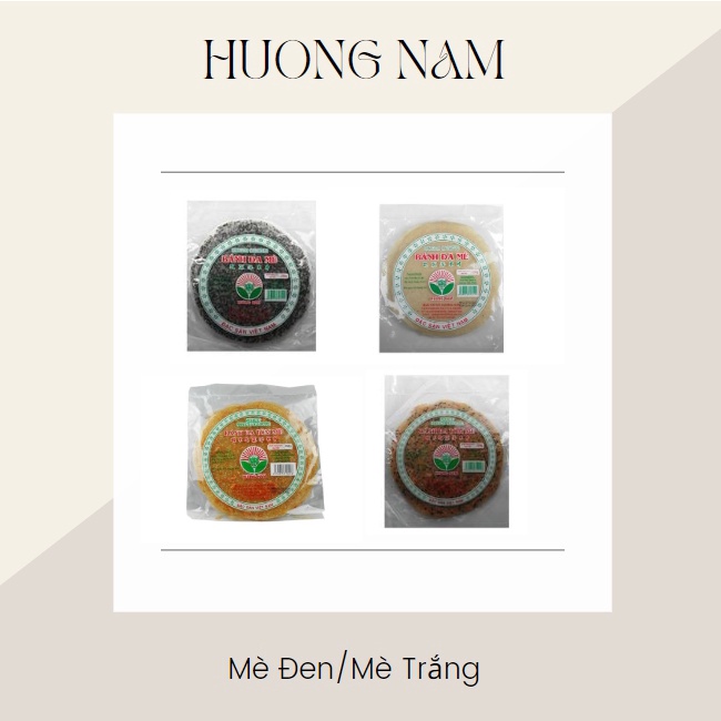 【越南】HUONG NAM 黑芝麻薄餅/白芝麻薄餅/白芝麻蝦椰餅/黑芝麻蝦椰餅【HƯƠNG NAM】