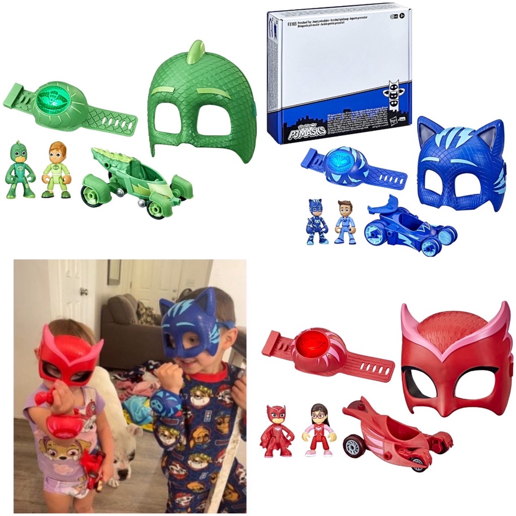 會發光有聲效手環❤️正版❤️美國專櫃 睡衣小英雄 PJ masks 兒童 面具 手環 車車 玩具 公仔 裝扮服配件有禮盒