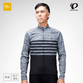 【Pearl izumi】R3400-BL-6 男性冬季15度 特別版保暖長袖車衣 黑灰