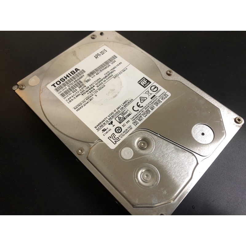 二手良品，東芝，3TB，3.5吋硬碟